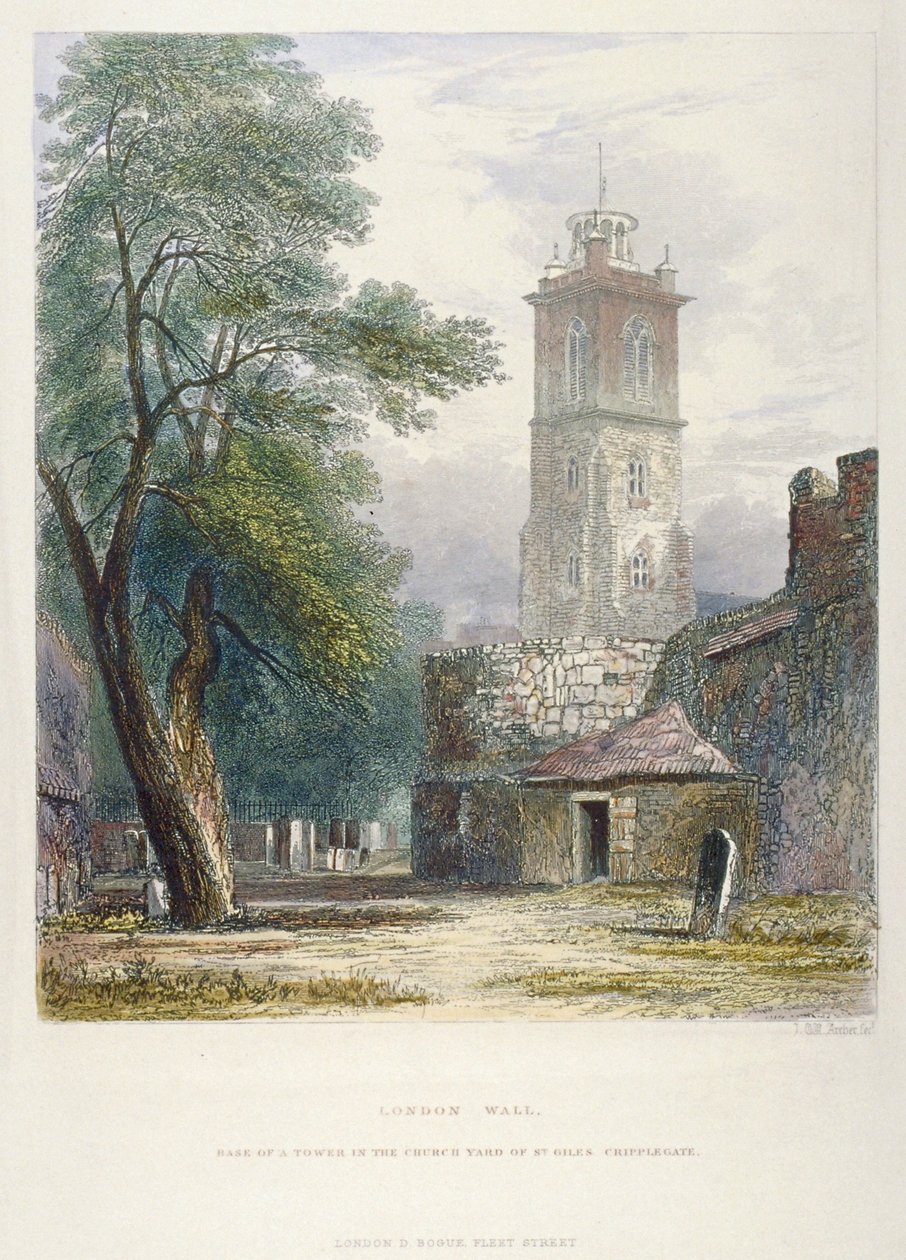 Kościół św. Idziego bez Cripplegate, City of London, 1851 autorstwa John Wykeham Archer
