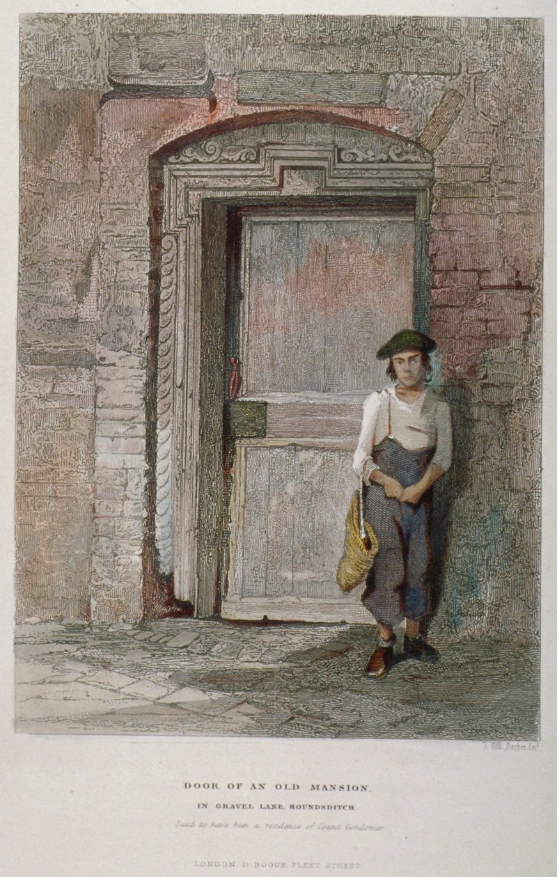 Drzwi starej rezydencji na Gravel Lane, City of London, 1851 autorstwa John Wykeham Archer