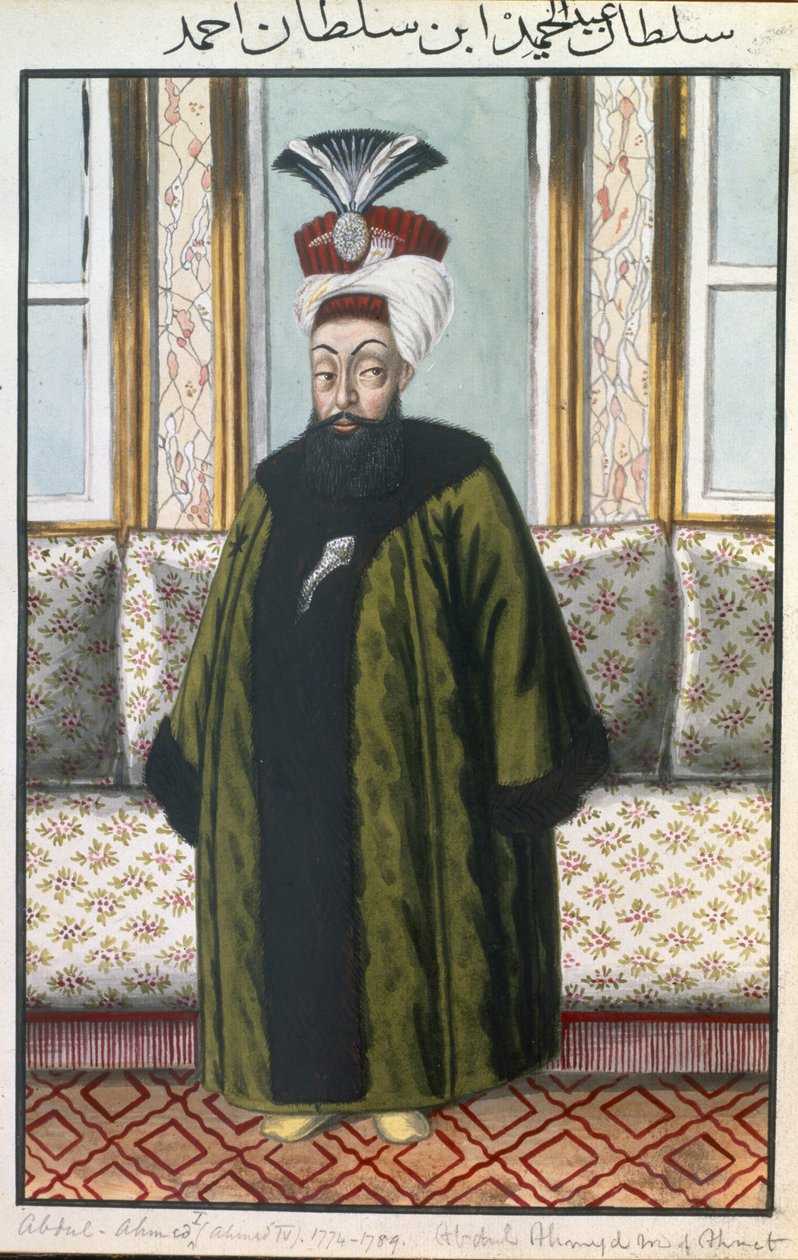 Abdul Hamid I (1725–1789) sułtan w latach 1774–1789, z serii „Portrety cesarzy Turcji” autorstwa John Young