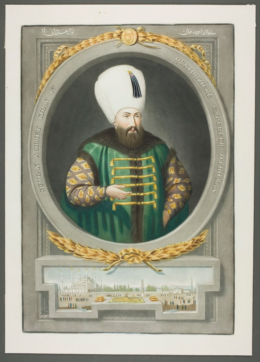 Achmet Kahn I, z Portretów cesarzy Turcji autorstwa John Young