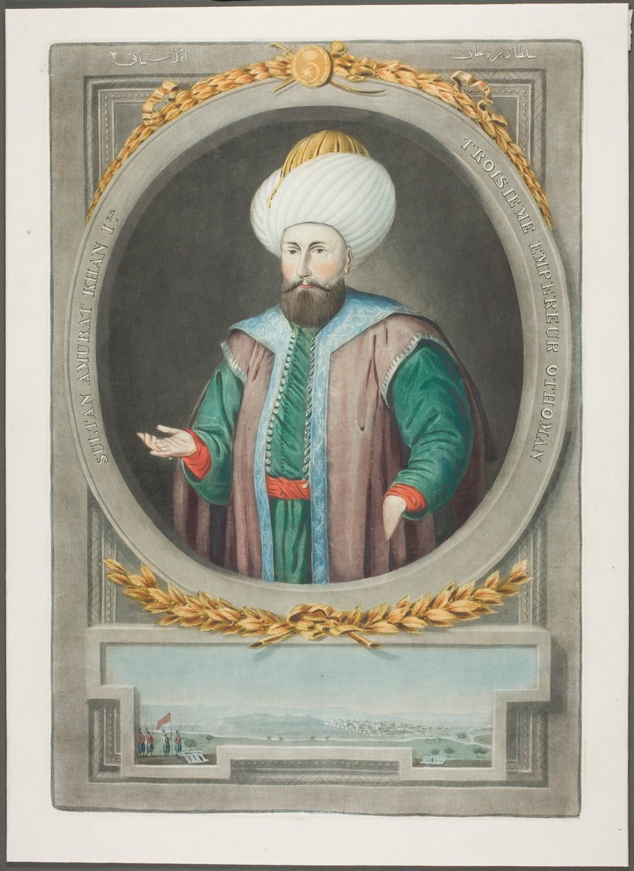 Amurat Kahn I, z Portretów cesarzy Turcji autorstwa John Young