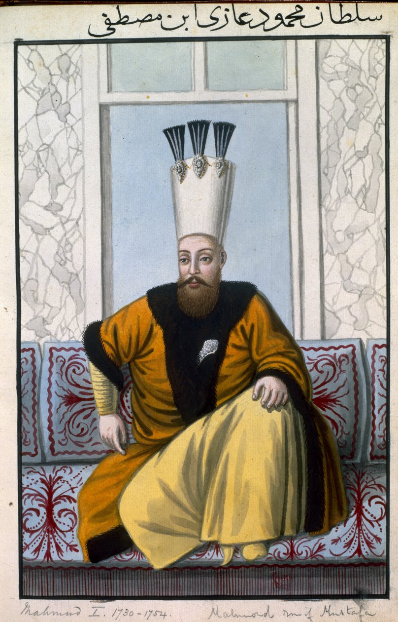 Mahmud I (1696-1754) sułtan 1730-54, z "Serii portretów cesarzy tureckich", 1808 r. autorstwa John Young