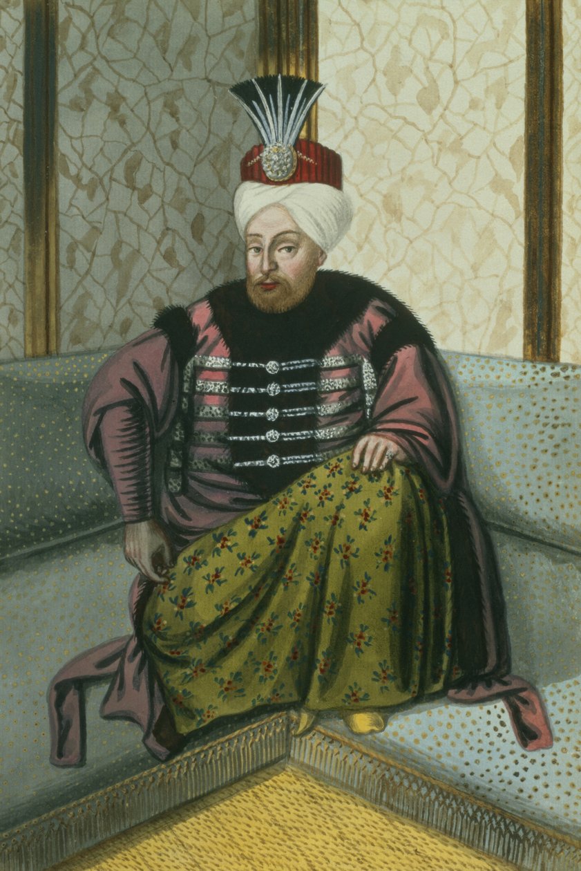 Mahomet (Mehmed) IV (1642-93) Sułtan w latach 1648-87, z cyklu „Seria portretów cesarzy Turcji” autorstwa John Young