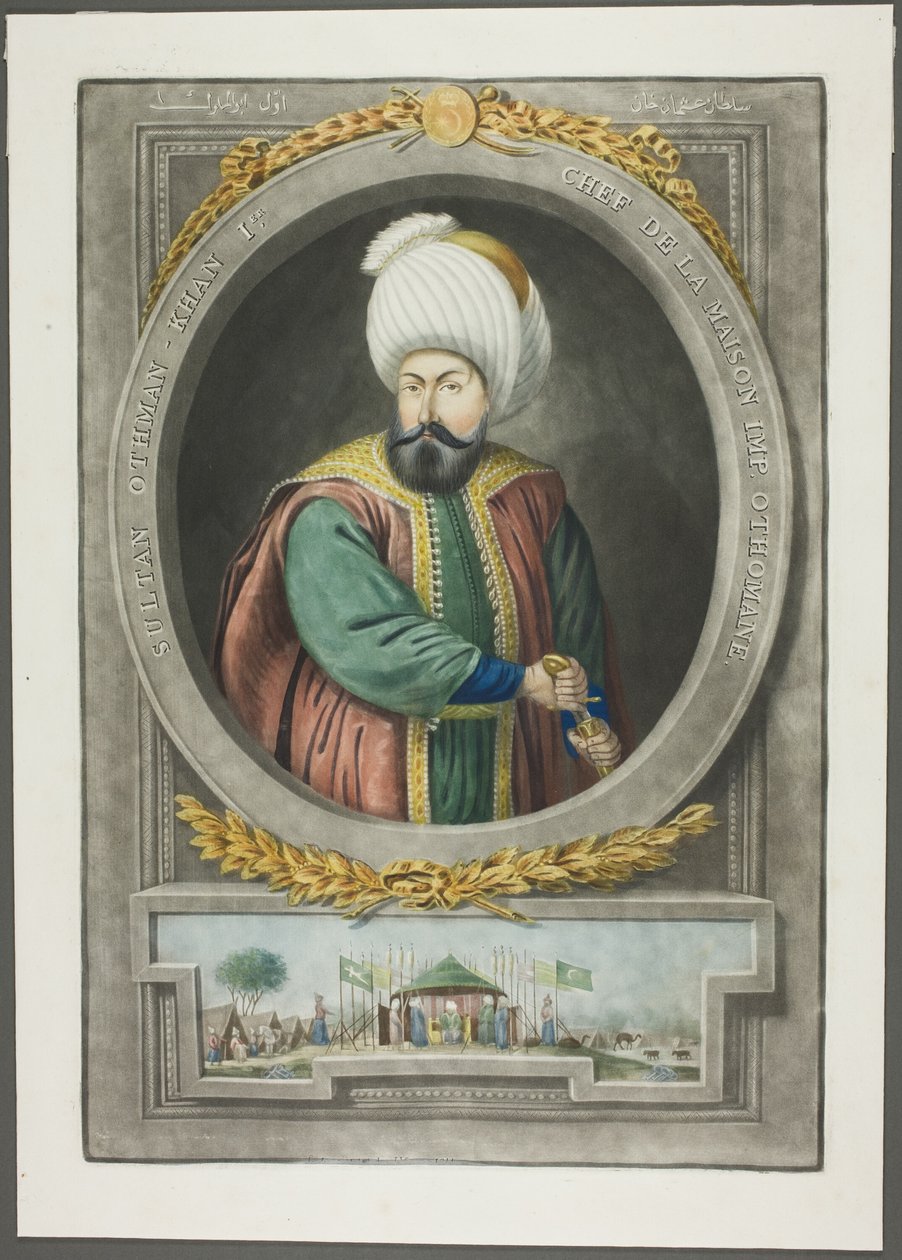 Othman Kahn I, z Portretów cesarzy Turcji autorstwa John Young