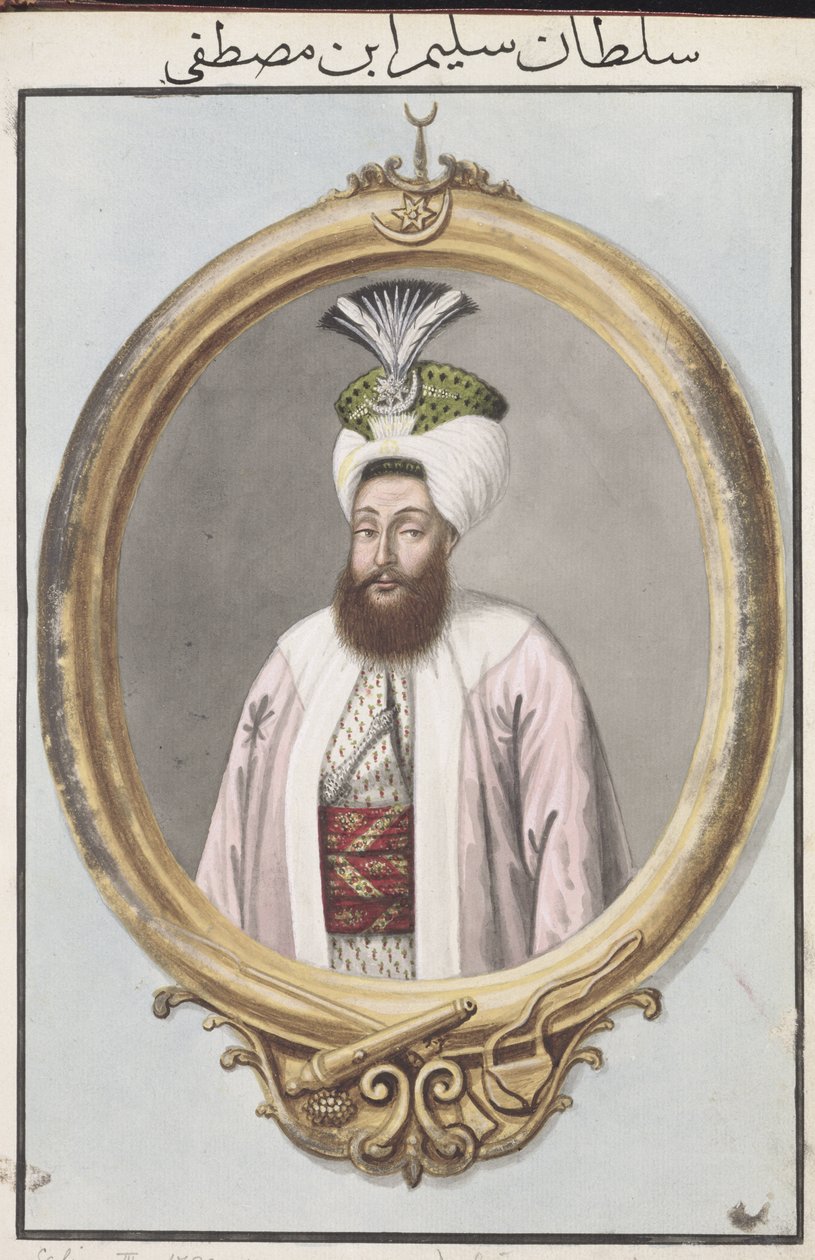 Selim III (1761-1808) Sułtan w latach 1789-1807, z serii „Portrety cesarzy Turcji” autorstwa John Young