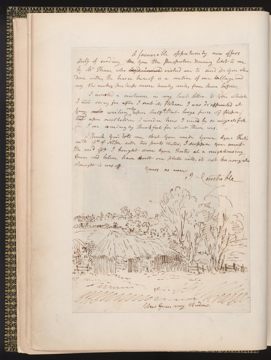 Autograf listu od Johna Constable do Johna Thomasa Smitha, z Memoirs of the Life of John Constable, Charles Robert Leslie, wydrukowany przez Jamesa Carpentera, 1843 autorstwa John Constable