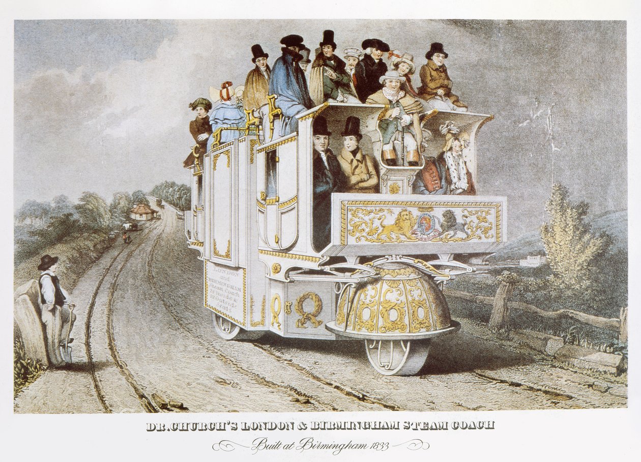 Dr. Churchs Londyn i Birmingham Parowóz, 1833 autorstwa John after Cooke