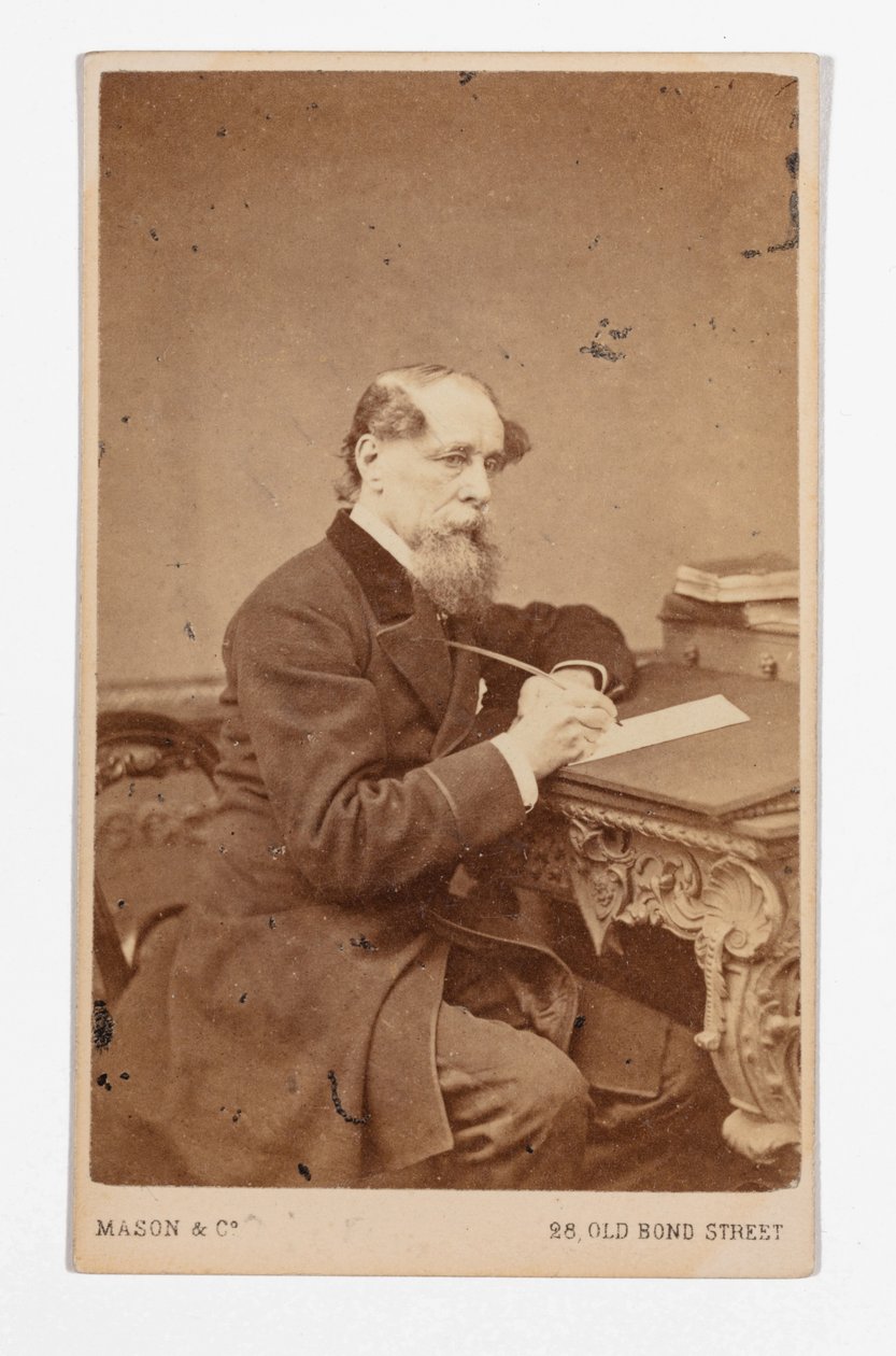 Carte-de-visite Charlesa Dickensa — John i Charles Watkins autorstwa John and Charles Watkins
