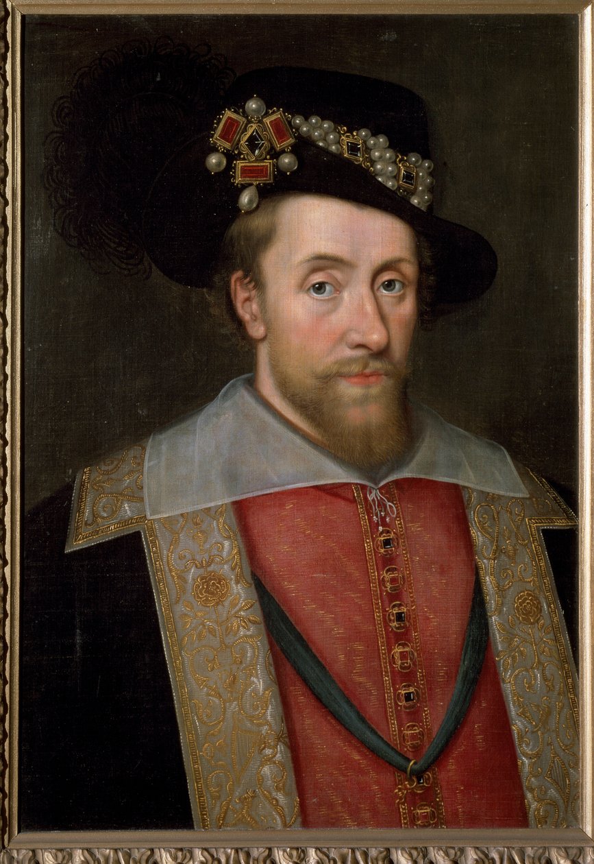 Portret Jakuba I, króla Anglii i Irlandii (Jakuba VI, króla Szkocji), ok. 1605 (malarstwo) autorstwa John de (circle of) Critz