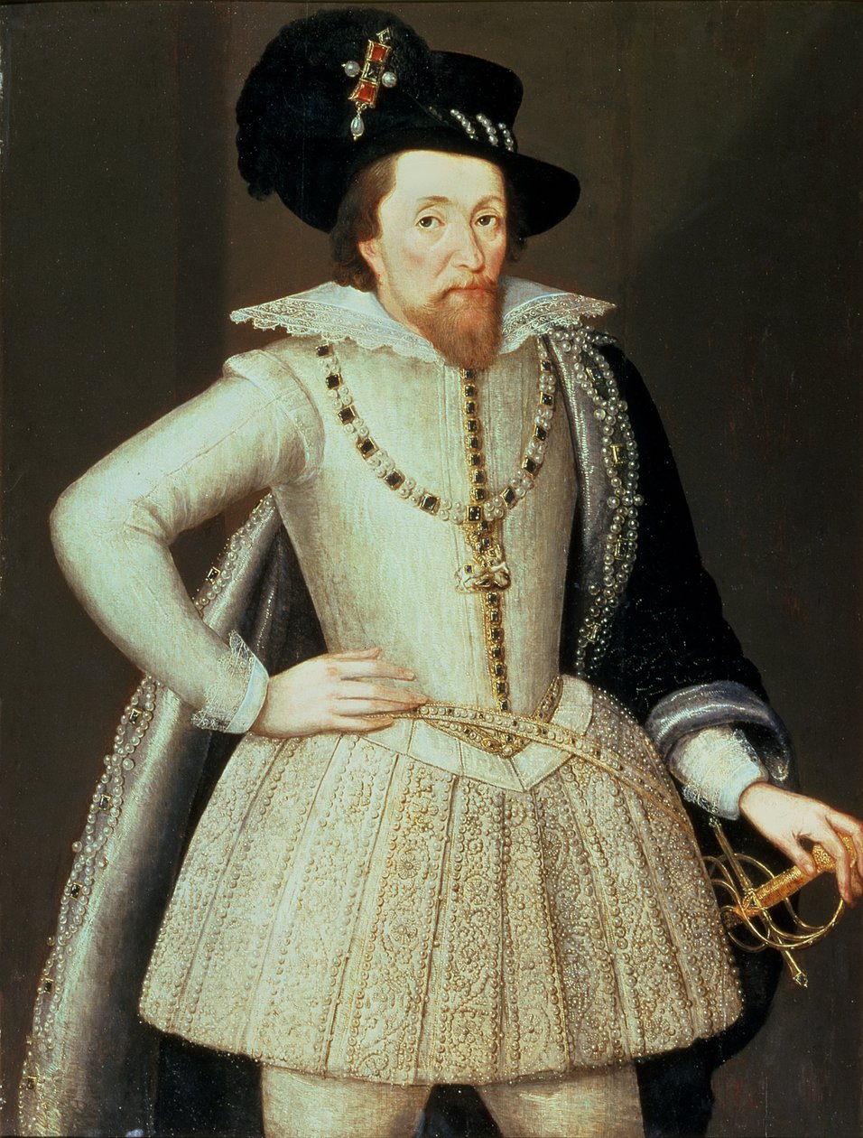 Jakub I, portret w połowie długości autorstwa John de Critz