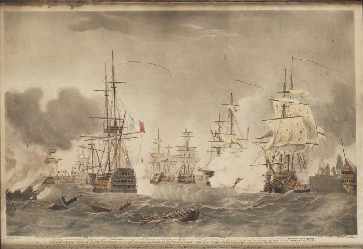 Bitwa nad Nilem, c. 1800 autorstwa John william Edy