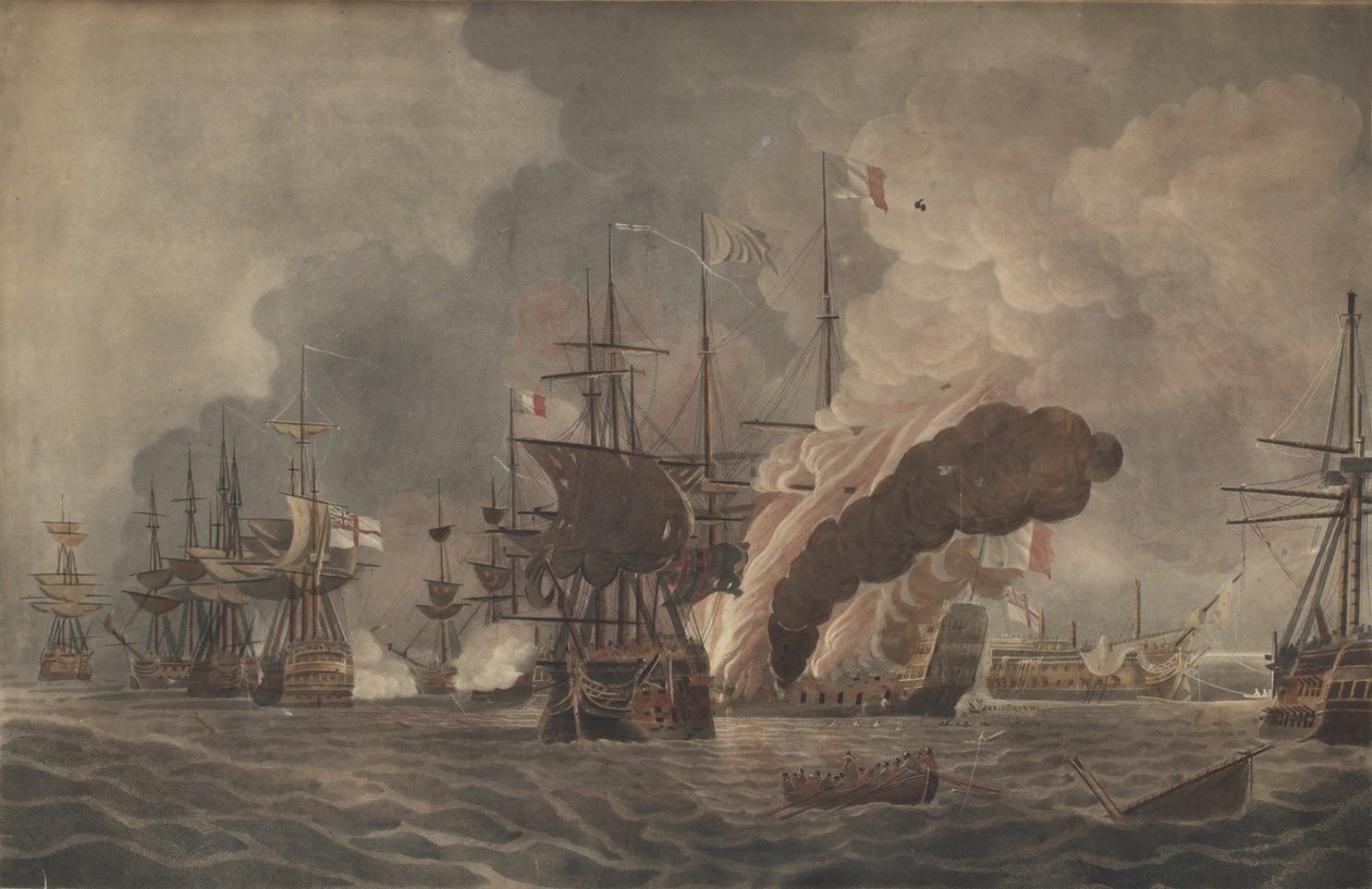 Bitwa nad Nilem, c. 1800 autorstwa John william Edy