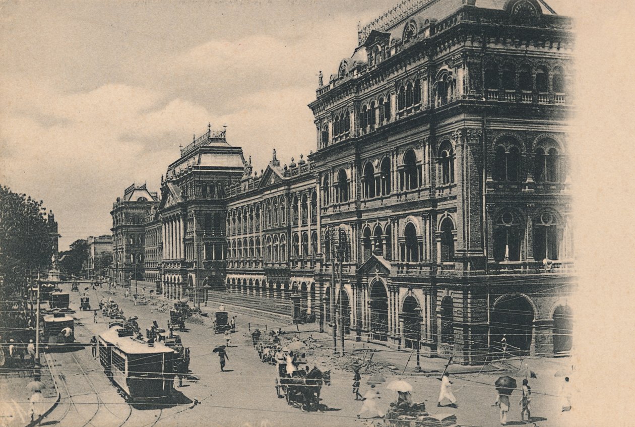 „Widok budynków pisarzy, Kalkuta”, c1910. autorstwa Johnston and Hoffmann