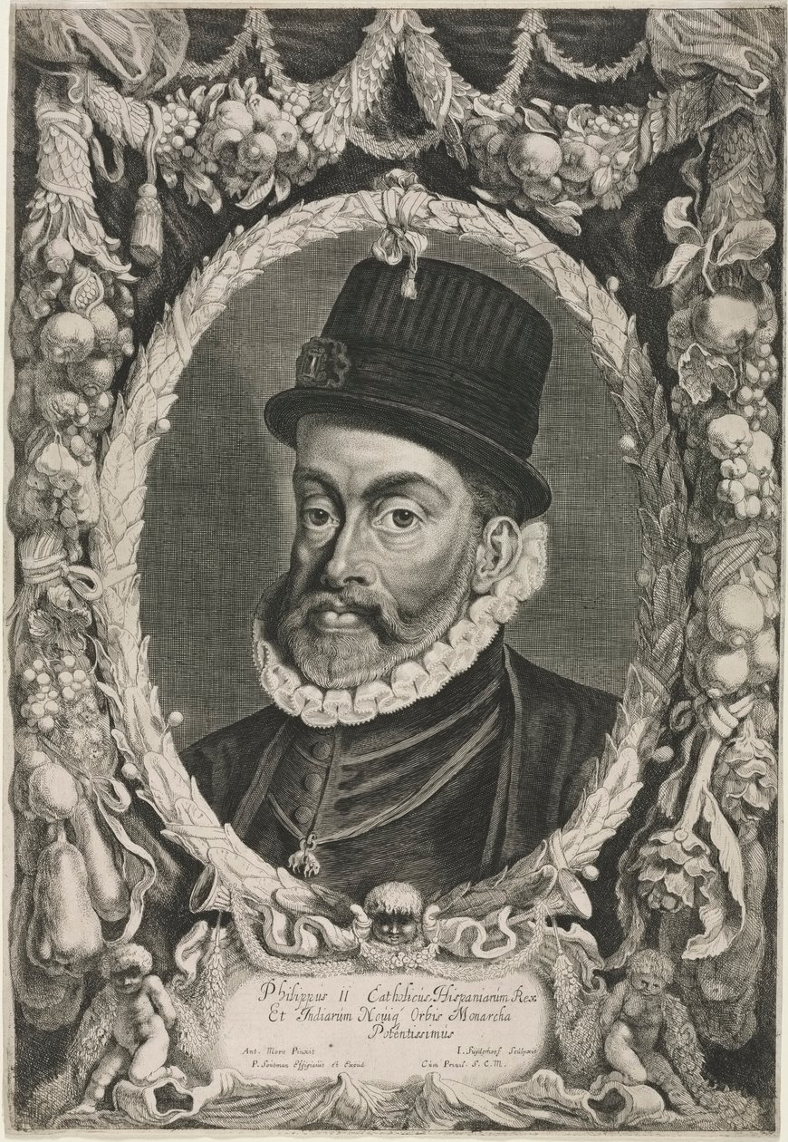 Portret Filipa II, króla Hiszpanii autorstwa Jonas Suyderhoef