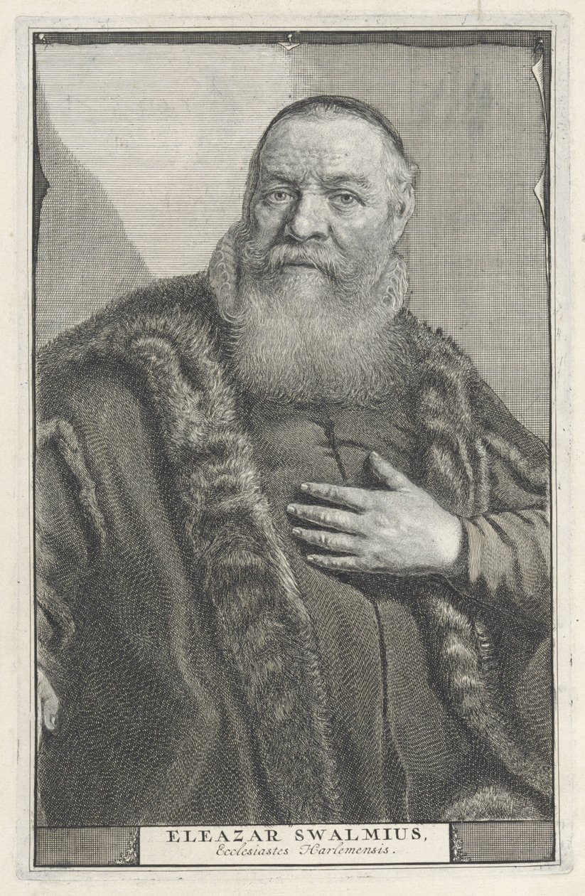 Portret Eleazara Swalmiusa autorstwa Jonas Suyderhoef