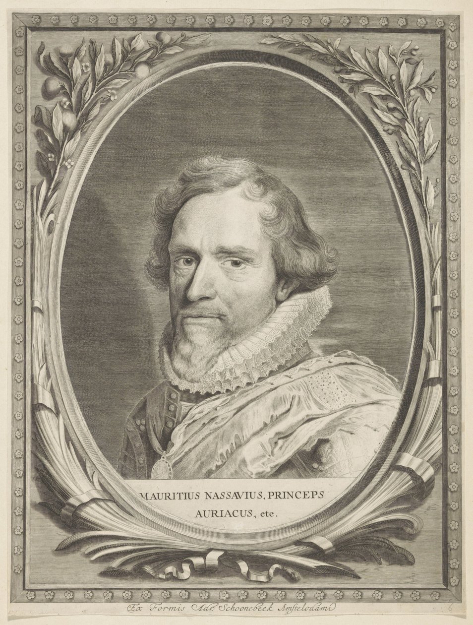 Portret Mauritsa, księcia Orange Komitety Nassovia (tytuł serii) autorstwa Jonas Suyderhoef