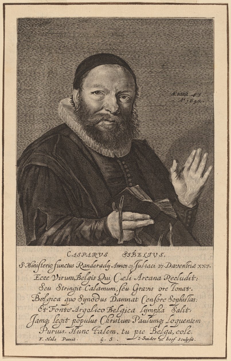 Caspar Sibelius autorstwa Jonas Suyderhoff after Frans Hals