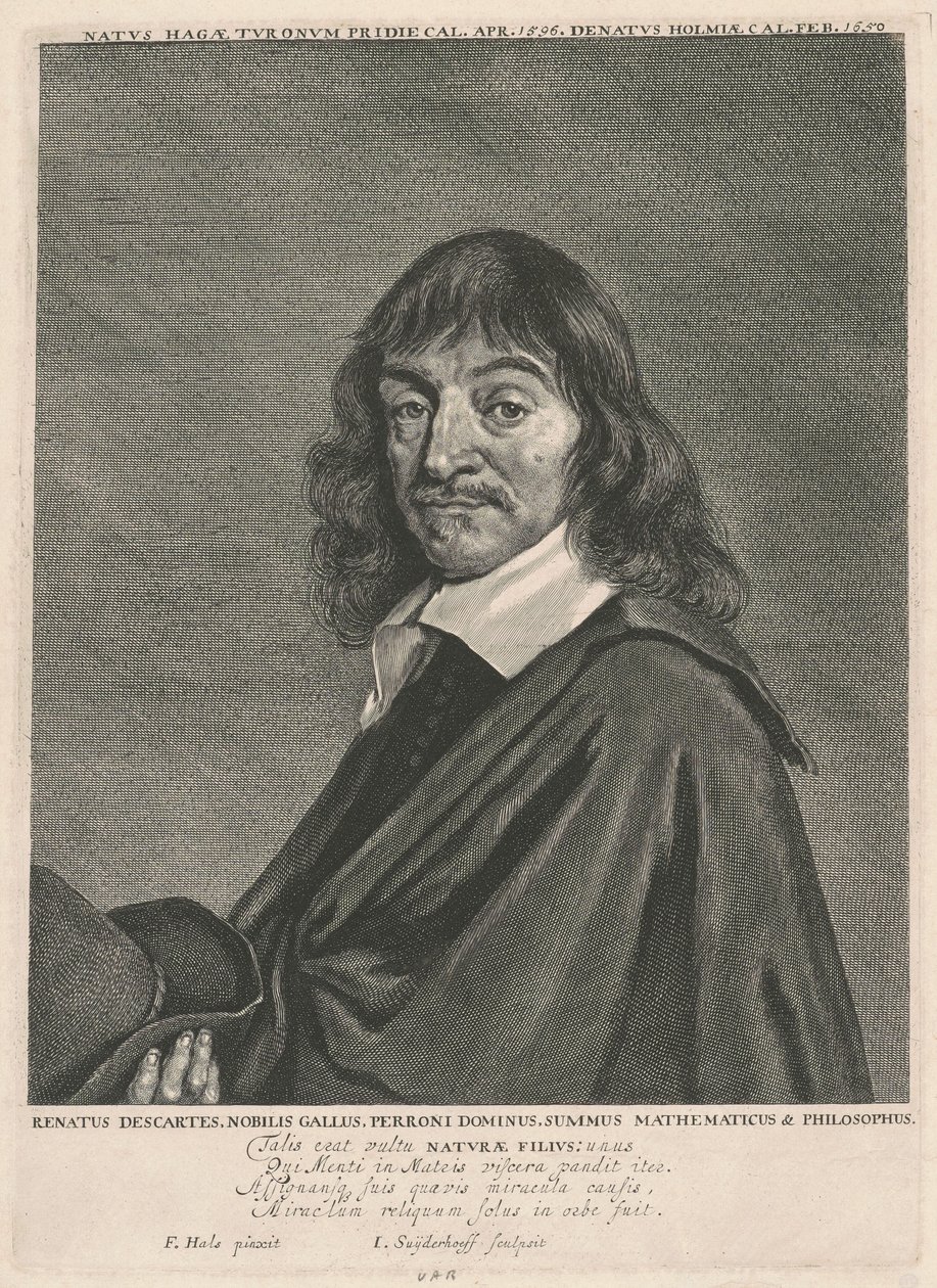 René Descartes autorstwa Jonas Suyderhoff, after Frans Hals