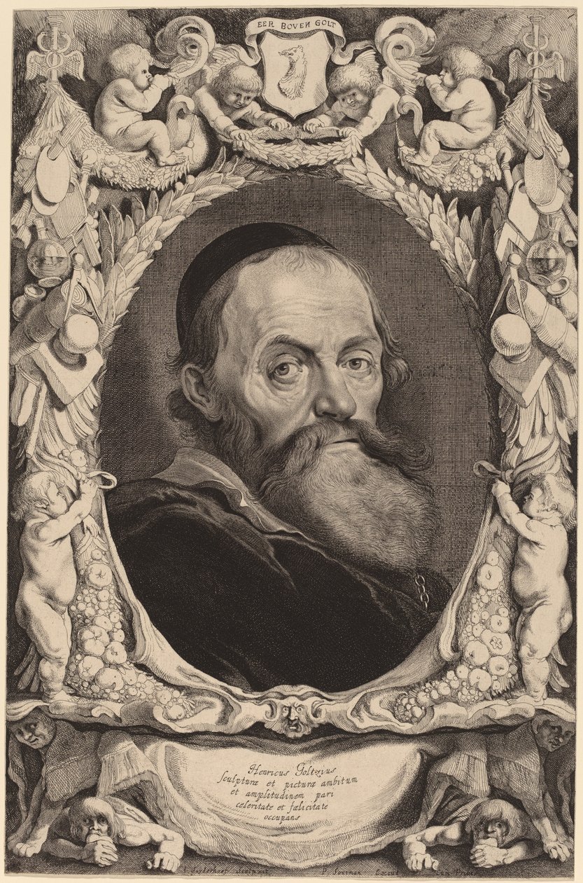 Hendrick Goltzius autorstwa Jonas Suyderhoff after Pieter Claesz Soutman