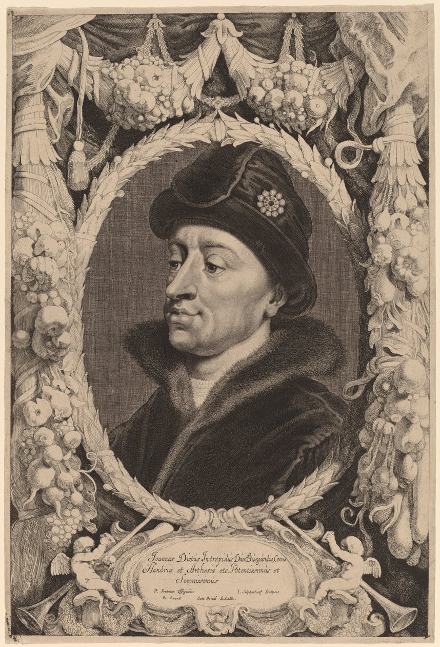 Jan Nieustraszony, książę Burgundii autorstwa Jonas Suyderhoff after Pieter Claesz Soutman
