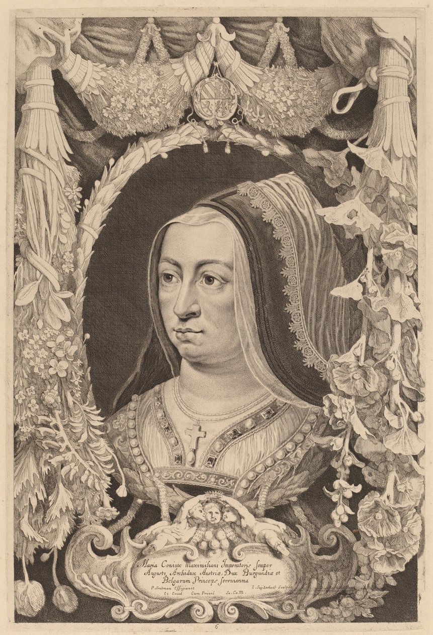 Maria Burgundzka, cesarzowa i żona Maksymiliana I autorstwa Jonas Suyderhoff after Pieter Claesz Soutman