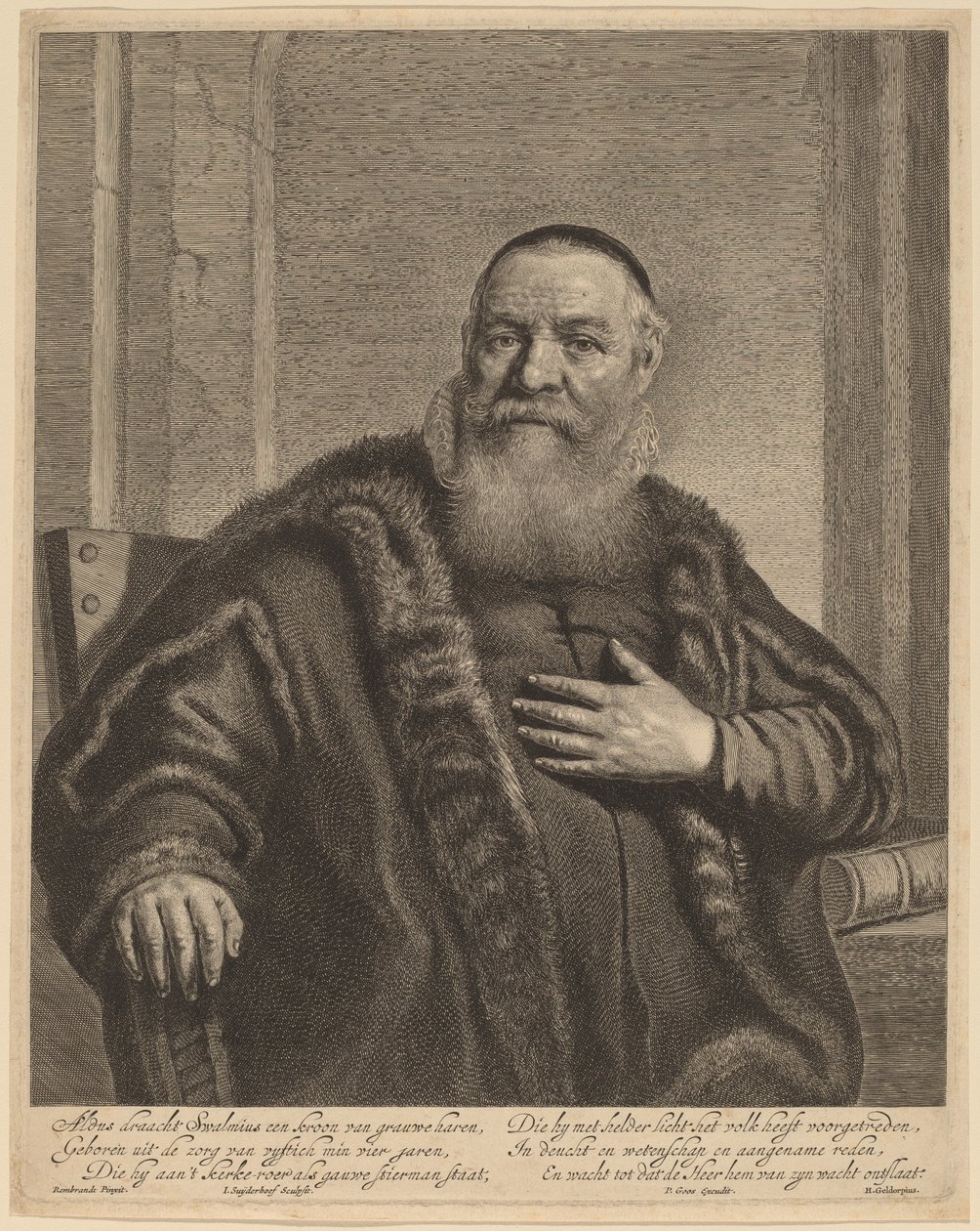 Eleazer Swamius autorstwa Jonas Suyderhoff after Rembrandt van Rijn