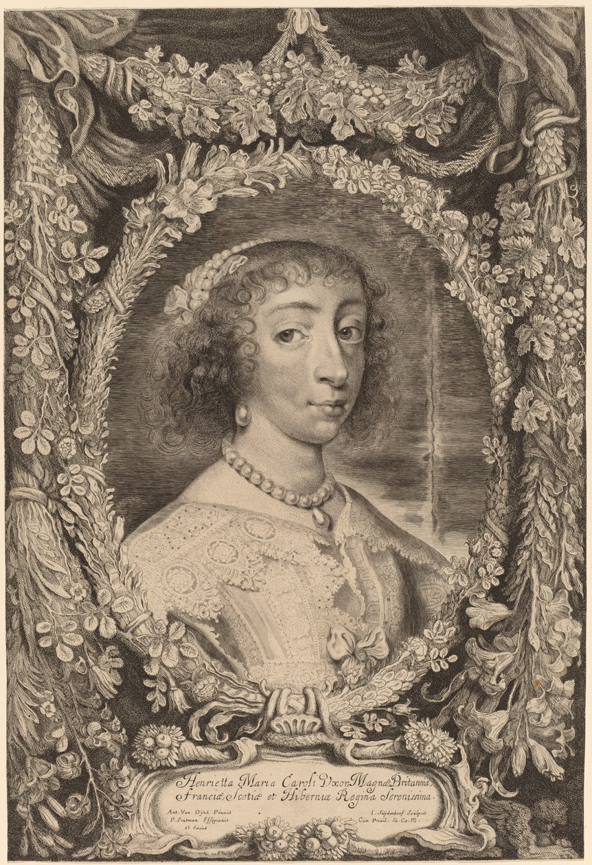 Henrietta Maria, królowa Anglii autorstwa Jonas Suyderhoff after Sir Anthony van Dyck