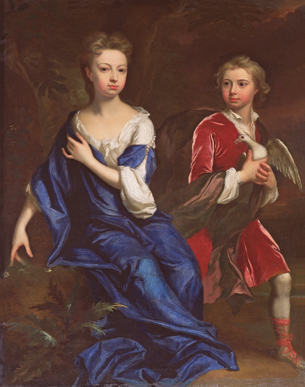 Lady Katarzyna i Czcigodny Robert Herbert, c.1709-10 autorstwa Jonathan Richardson