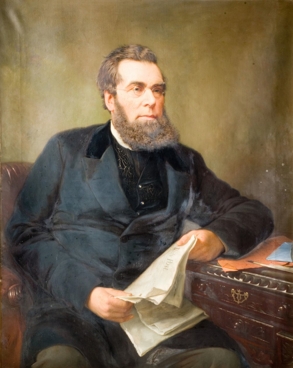 Portret Johna Skirrowa Wrighta 1823-1880, 1880. autorstwa Jonathon Pratt