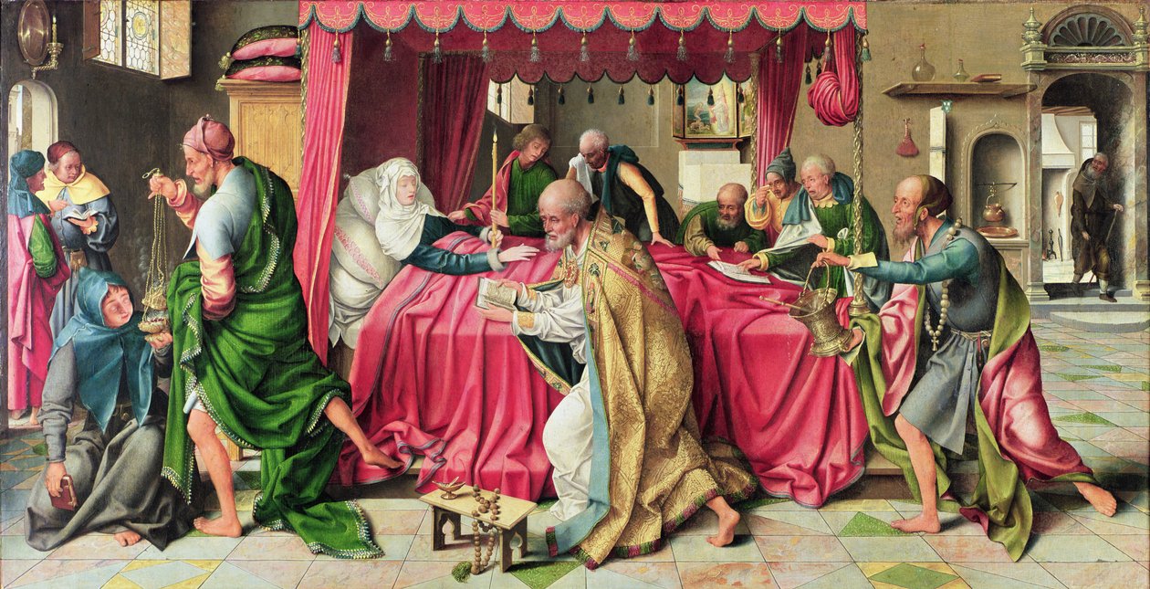 Tryptyk ze śmiercią Marii, 1515 autorstwa Joos van Cleve