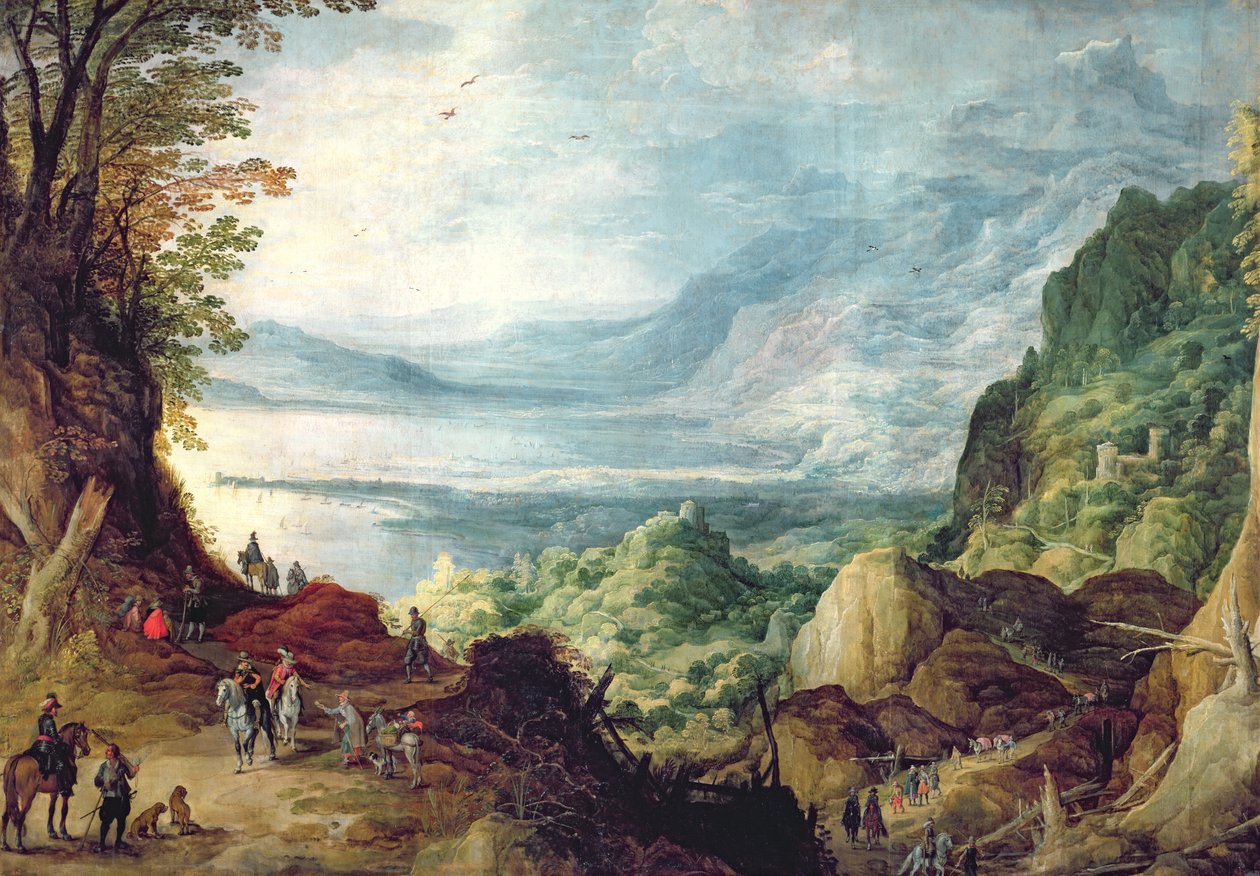 Krajobraz z morzem i górami autorstwa Joos or Josse de Momper
