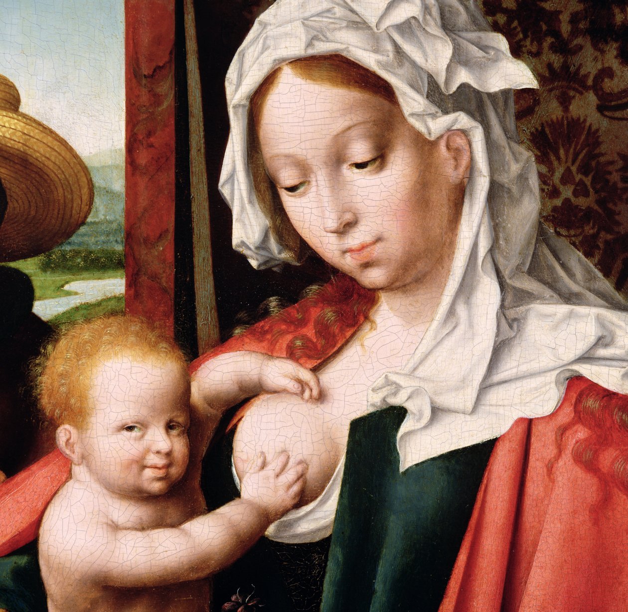 Święta Rodzina, ok. 1520 olej na detalu panelu z 204176 autorstwa Joos van Cleve
