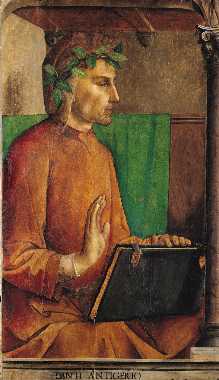 Portret Dantego Alighieri (1265-1321), ok. 1475 autorstwa Joos van Gent