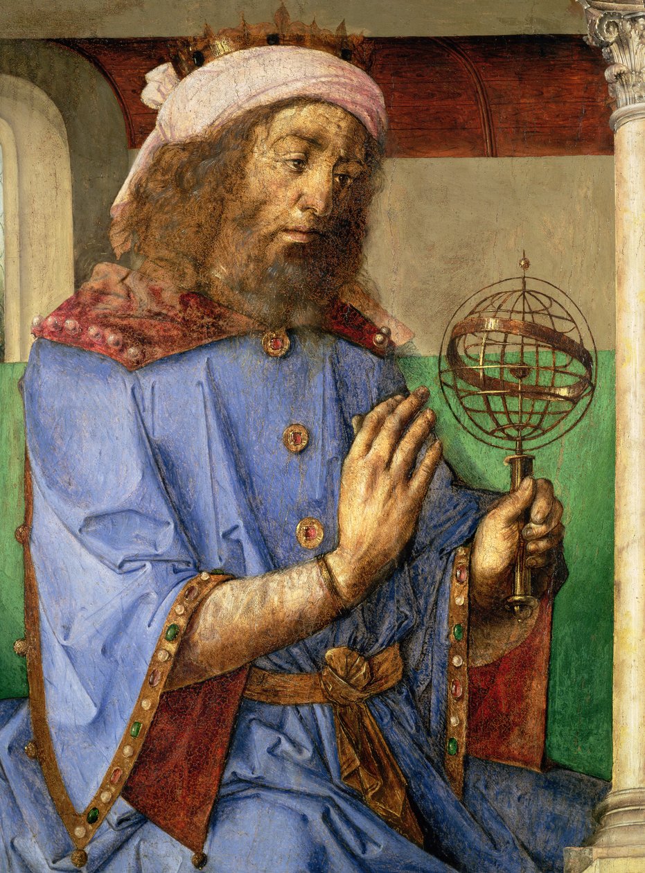 Portret Ptolemeusza, ok. 1475 (płyta) autorstwa Joos van Gent