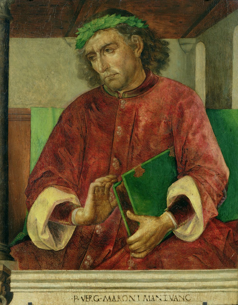 Portret Wergiliusza (70-19 pne), ok.1475 autorstwa Joos van Gent