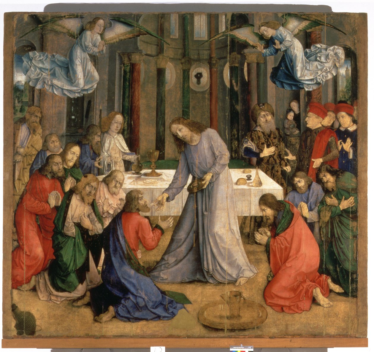 Ostatnia Wieczerza czyli Komunia Apostołów, 1474 autorstwa Joos van Gent