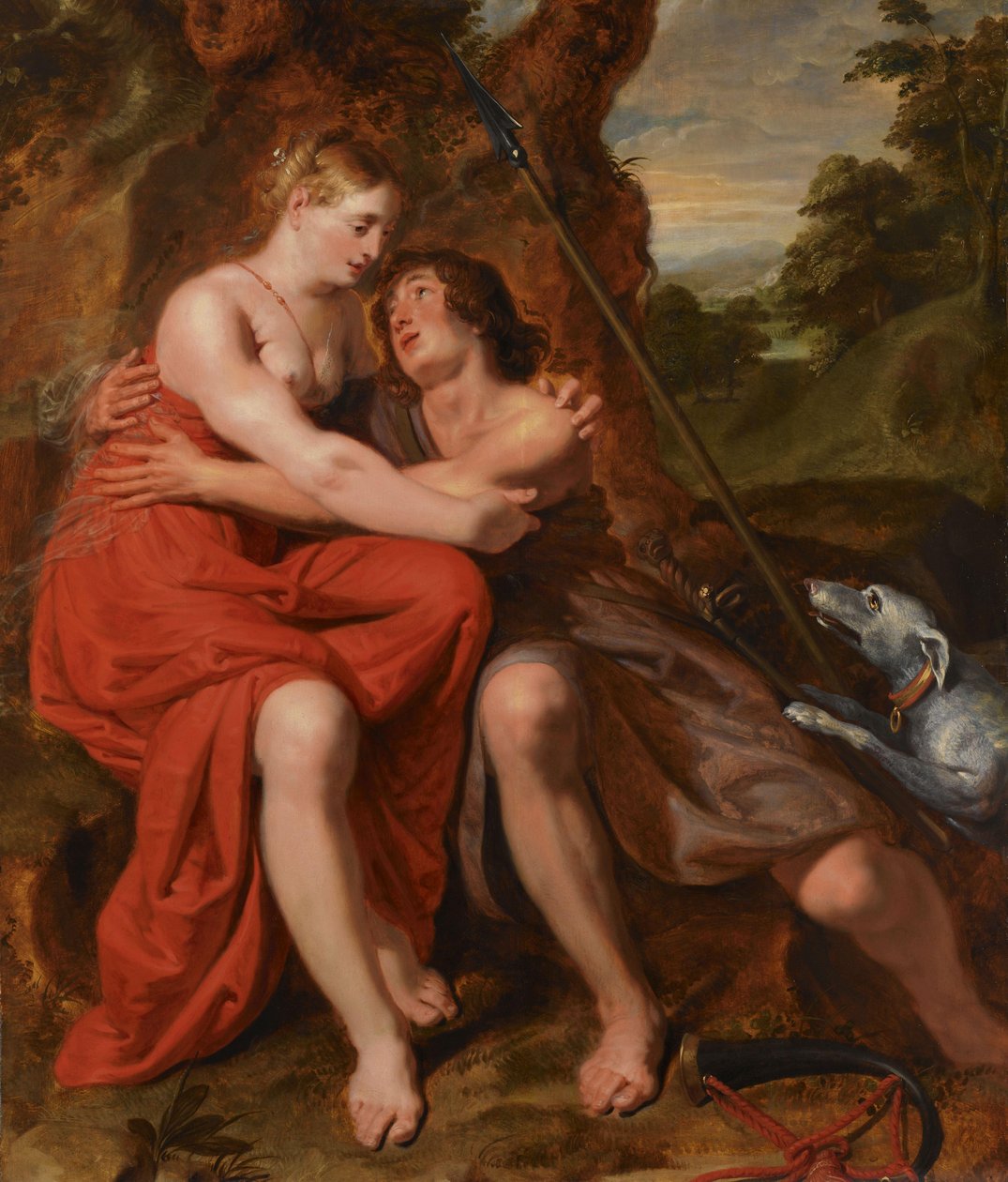 Wenus i Adonis autorstwa Joos de Pape