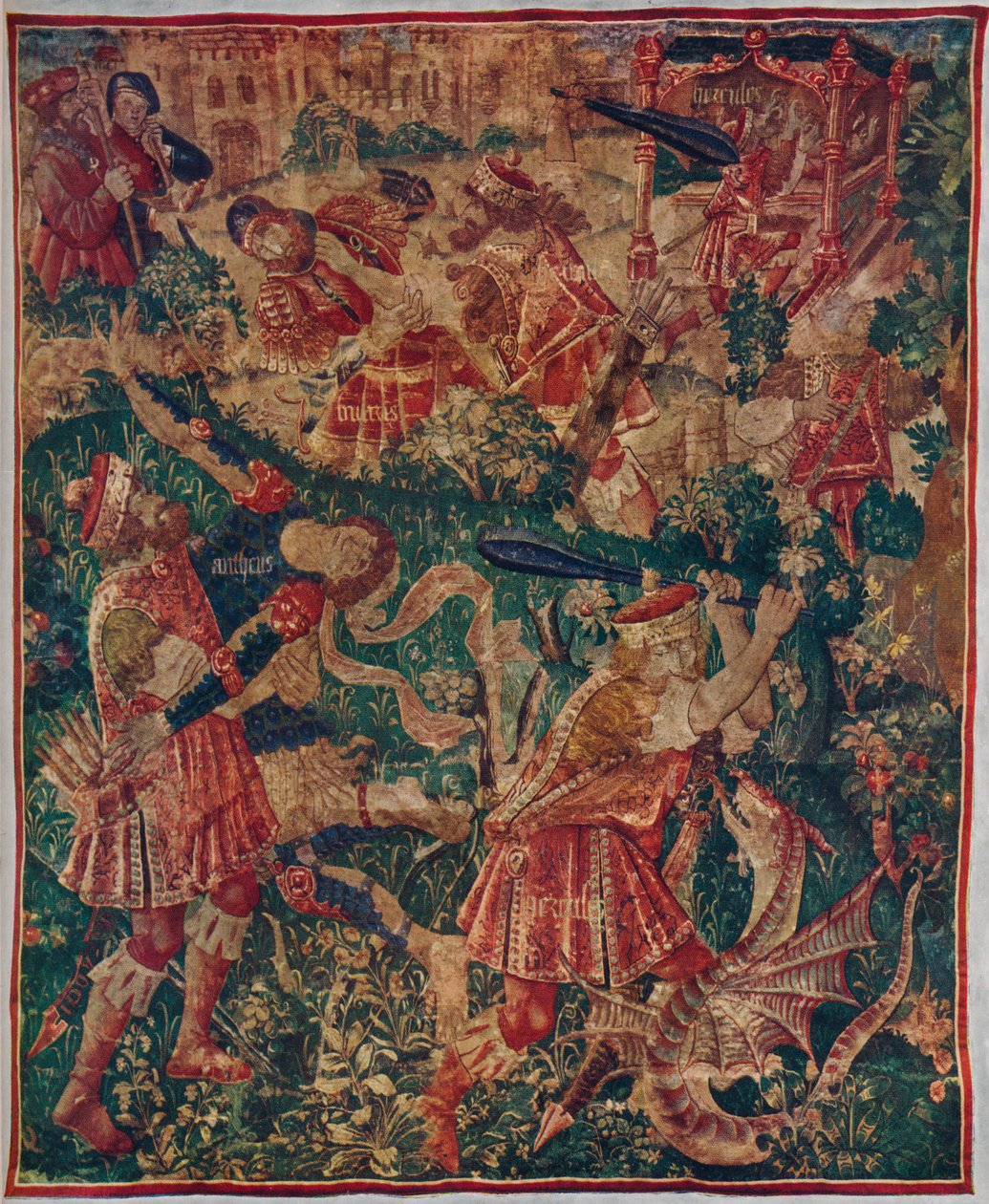 „Sceny z życia Herkulesa: Gobelin utkany przez Joosa z Audenarde, c1498 1946 autorstwa Joos of Audenarde