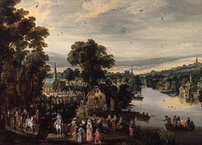 Wiejski Fete autorstwa Joos or Josse de The Younger Momper