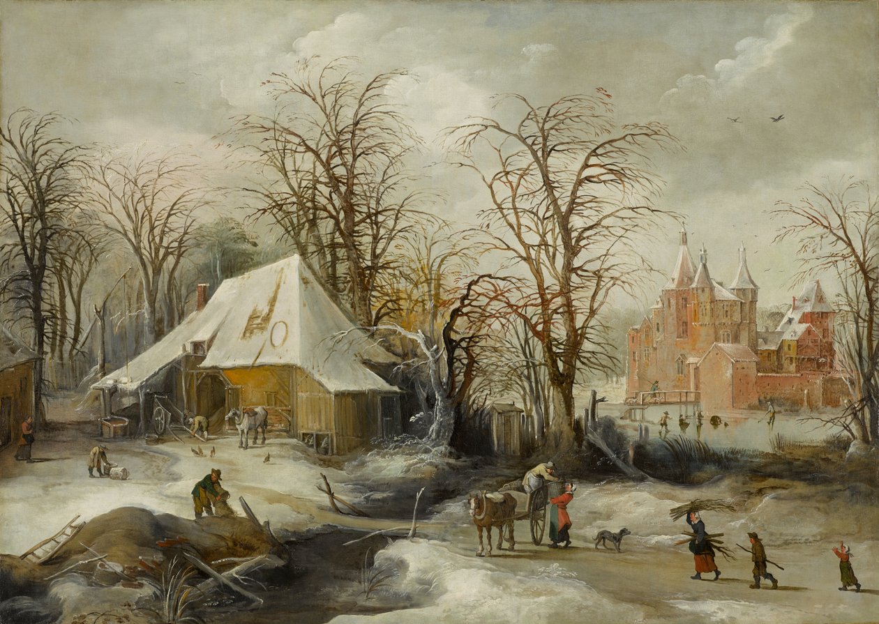 Pejzaż zimowy, ok. 1625-1630 (olej na płótnie) autorstwa Joos or Josse de The Younger Momper