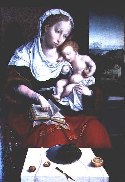 Madonna z Dzieciątkiem autorstwa Joos van (school of) Cleve