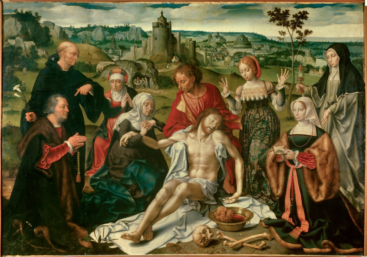 Ołtarz opłakiwania Chrystusa. Holenderski obraz Joosa Van Cleve (1485-1540) autorstwa Joos van Cleve