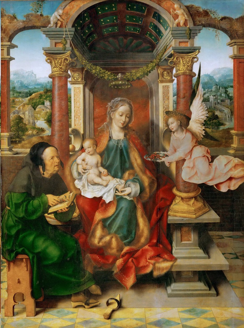 Wczesna sztuka niderlandzka : Madonna z Dzieciątkiem ze św. Muzeum Historii Sztuki, Wiedeń autorstwa Joos van Cleve