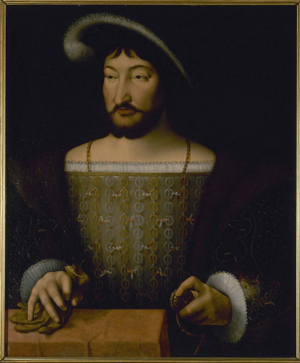 Portret Franciszka I, króla Francji autorstwa Joos van Cleve
