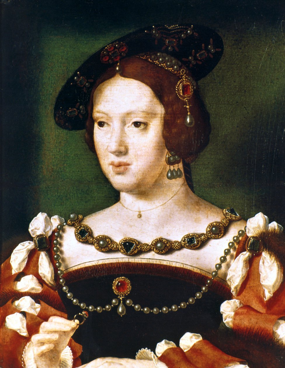 Portret Eleonory, królowej Francji, ok. 1530-1540 autorstwa Joos van Cleve