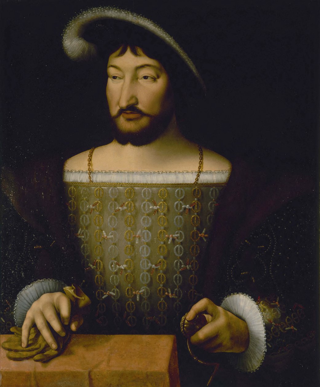 Portret Franciszka I, króla Francji, ok. 1535 (olej na płótnie) autorstwa Joos van Cleve