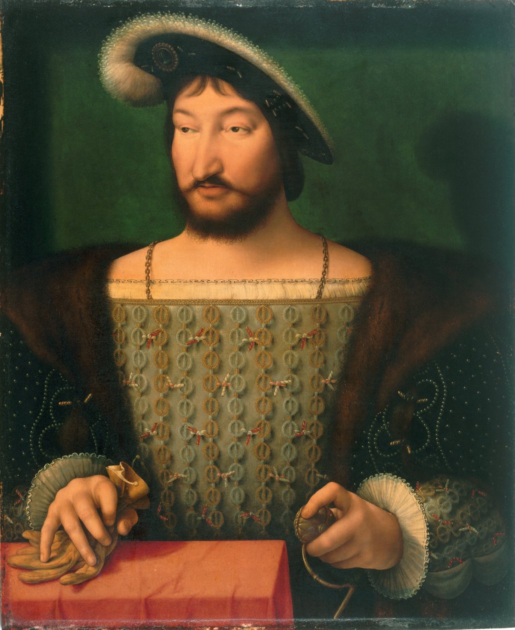 Portret Franciszka I, króla Francji autorstwa Joos van Cleve