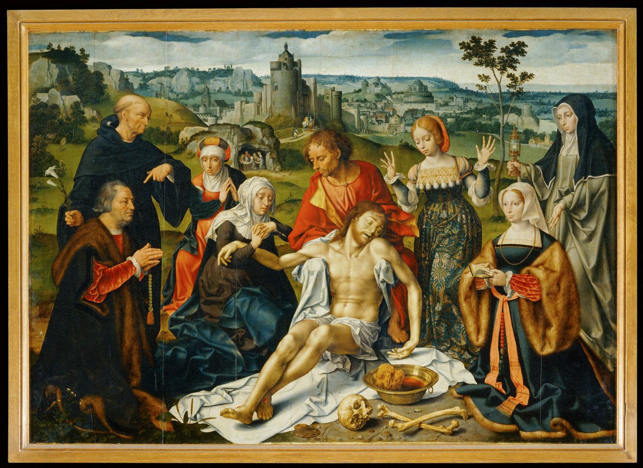 Malowidło ołtarzowe przedstawiające Opuszczenie Chrystusa ... autorstwa Joos van Cleve