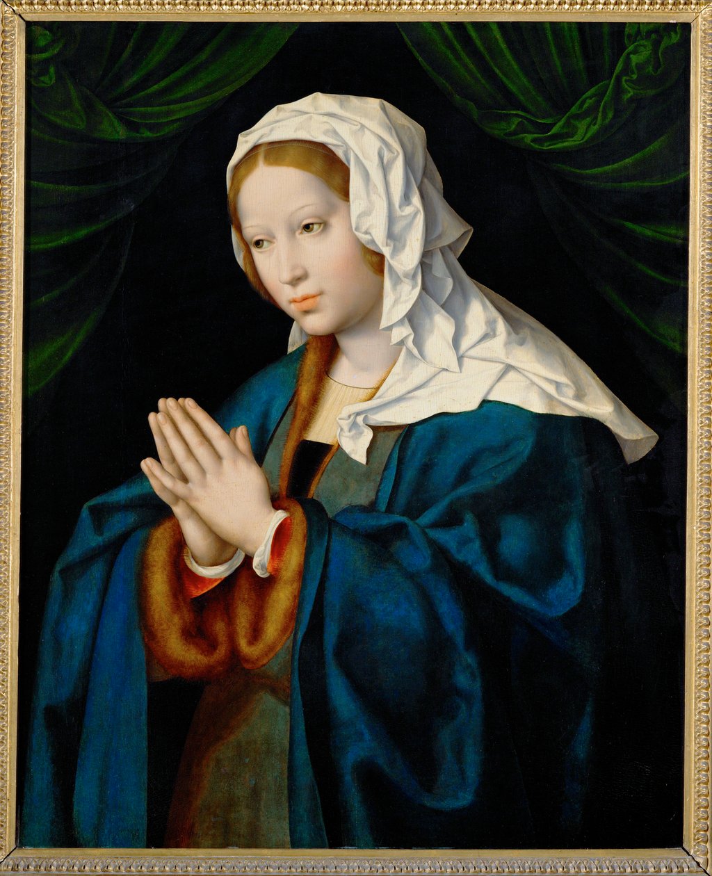Dziewica Maryja modląca się ... (obraz na płótnie) autorstwa Joos van Cleve