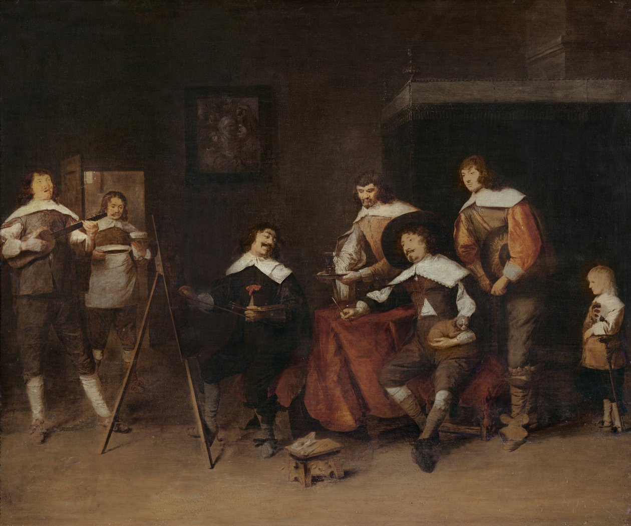 Artysta malujący portret młodego lorda w Antwerpii autorstwa Joos van Craesbeeck